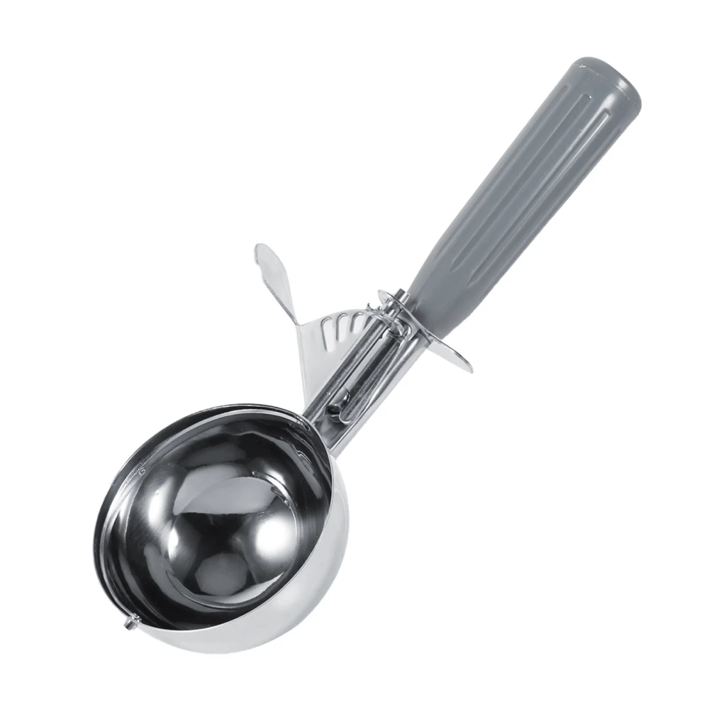 Practical Stainless Steel Fruit Ice Cream Scoop Spoon with Plastic Handle Kitchen Tool (7.2cm)