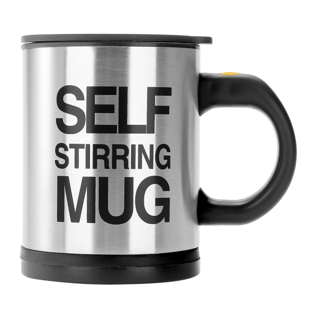 301-400ml Stainless Steel Electric Stirring Mug Automatic Milk Juice Coffee Cup (Black)