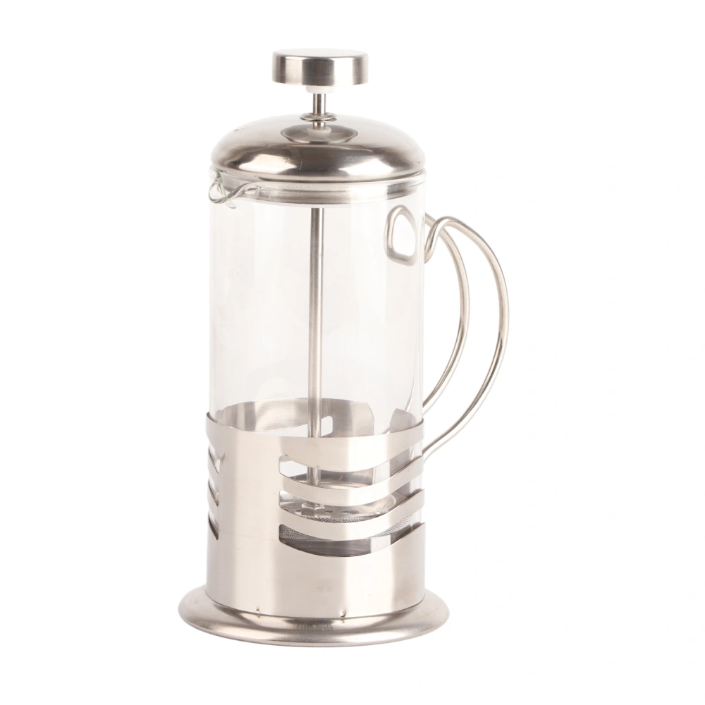 Stainless Steel Glass Cafetiere French Filter Tea Coffee Pot Press Plunger