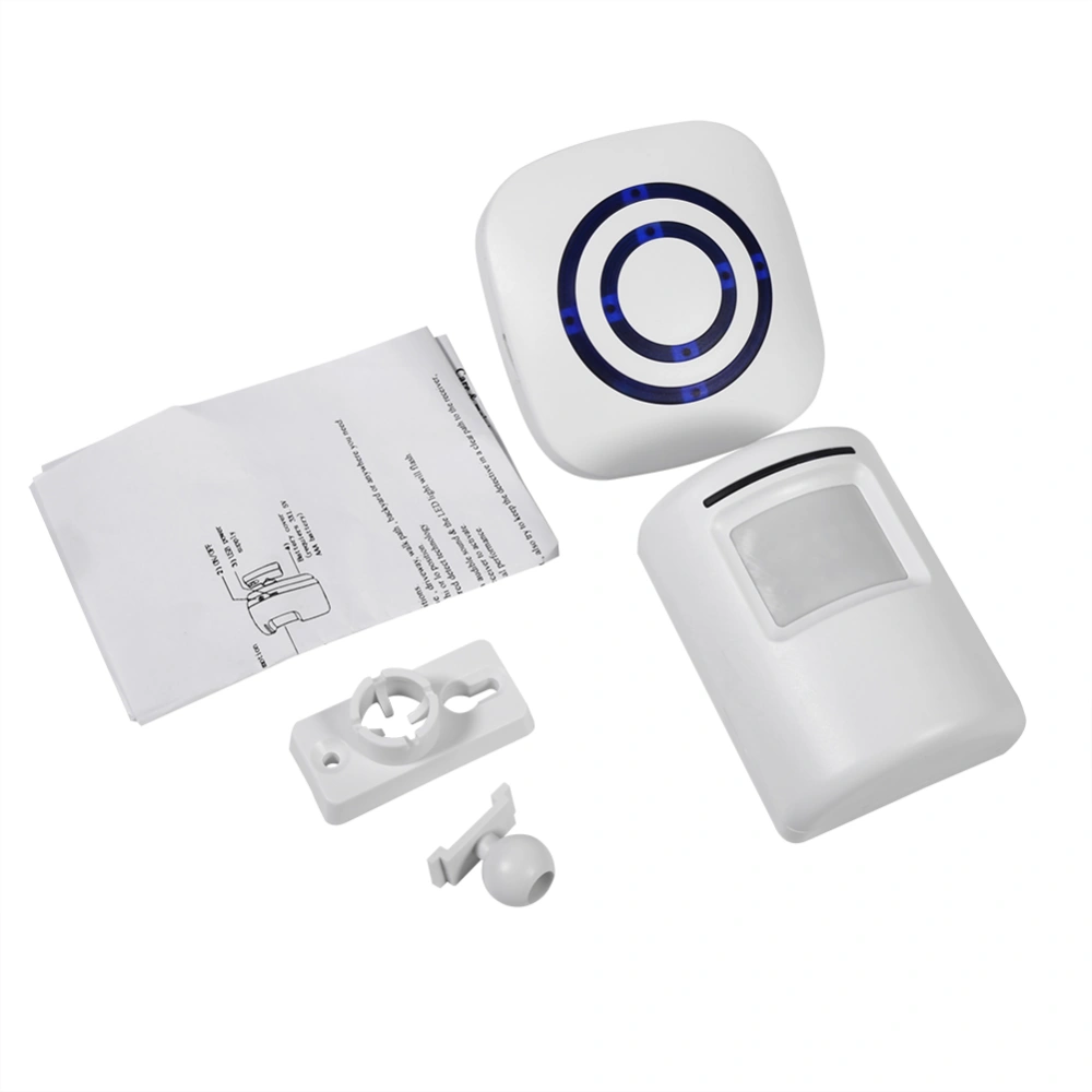 Driveway Patrol Garage Motion Sensor Wireless Alert Secure System Alarm Doorbell EU Plug