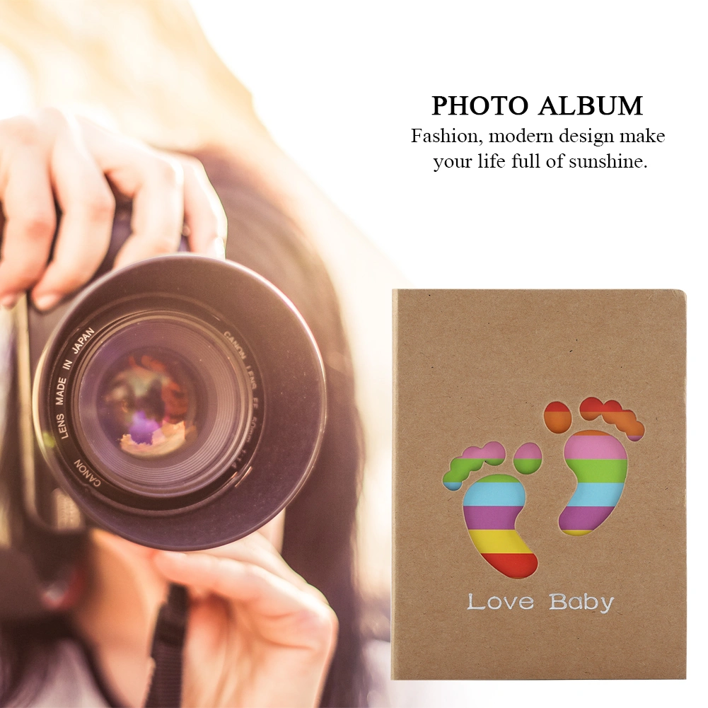 Photo Album Picture Holder Storage for Holiday Travel Graduation Photograph(Foot)