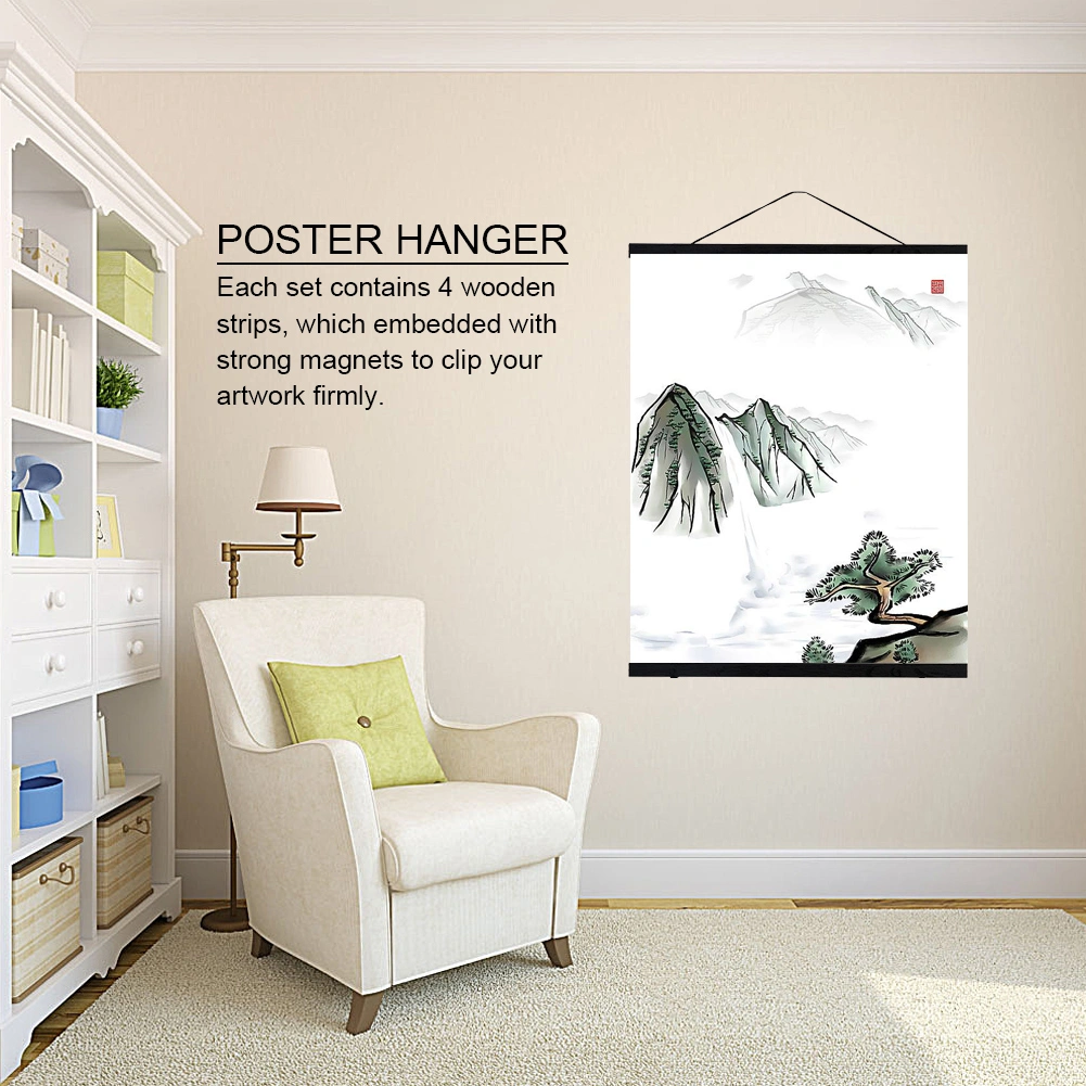 Modern Magnetic Sawdust Photo Picture Frame DIY Poster Scroll Prints Artwork Hanger (21cm)