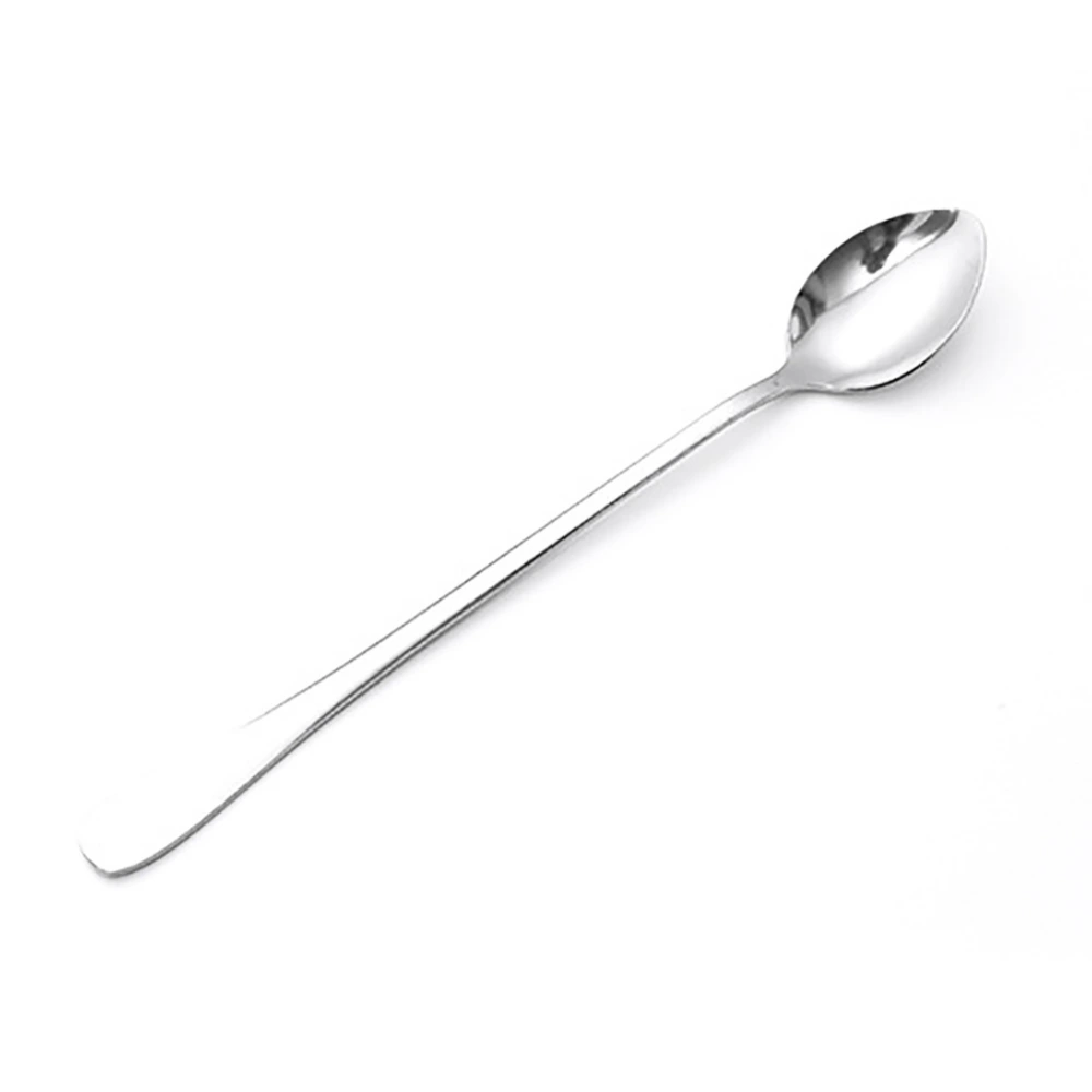 Stainless Steel Long Handles Coffee Stirring Spoon Home Kitchen Cafe Pointed Head