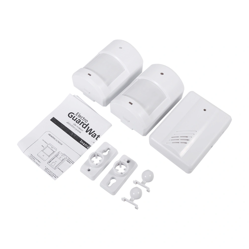 Motion Sensor Wireless Alert Secure System Doorbell Alarm for Home (1 Receiver 2 Transmitter)