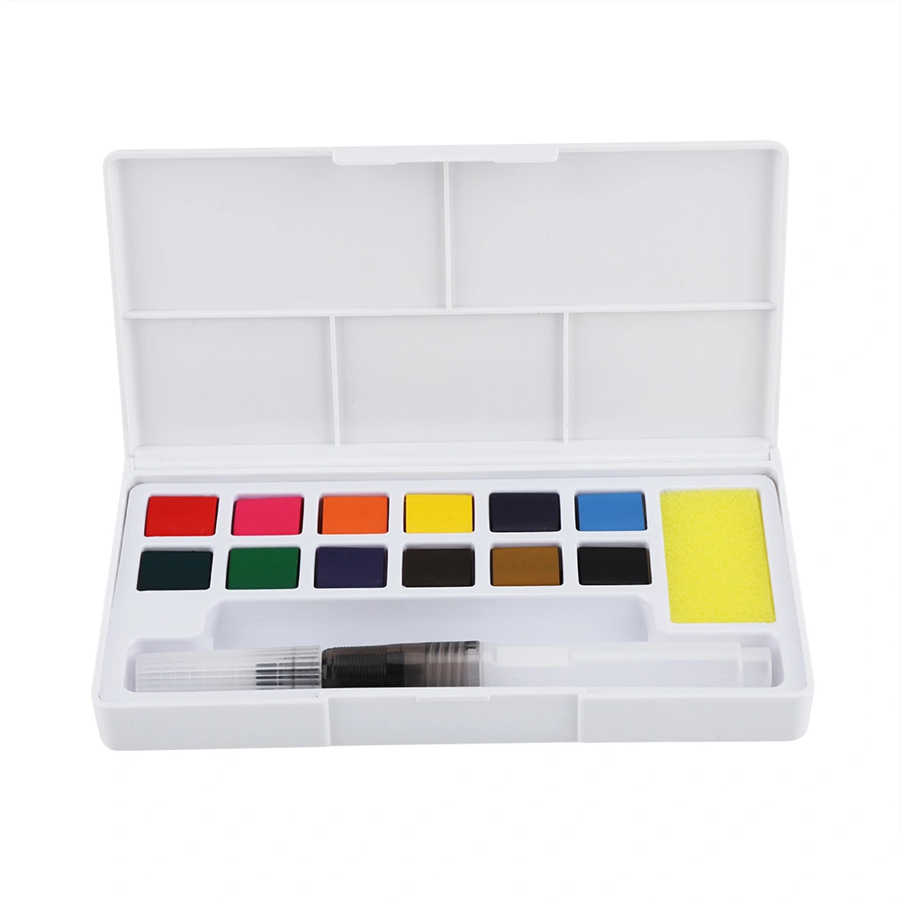 Portable Solid Water Color Paint Watercolor Pigment Set Drawing Painting Supplies (12 colors)