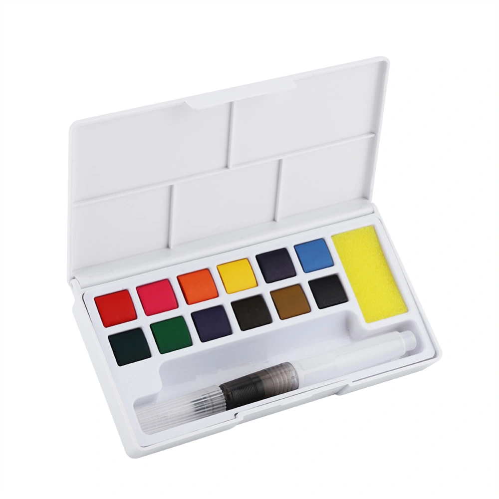 Portable Solid Water Color Paint Watercolor Pigment Set Drawing Painting Supplies (12 colors)