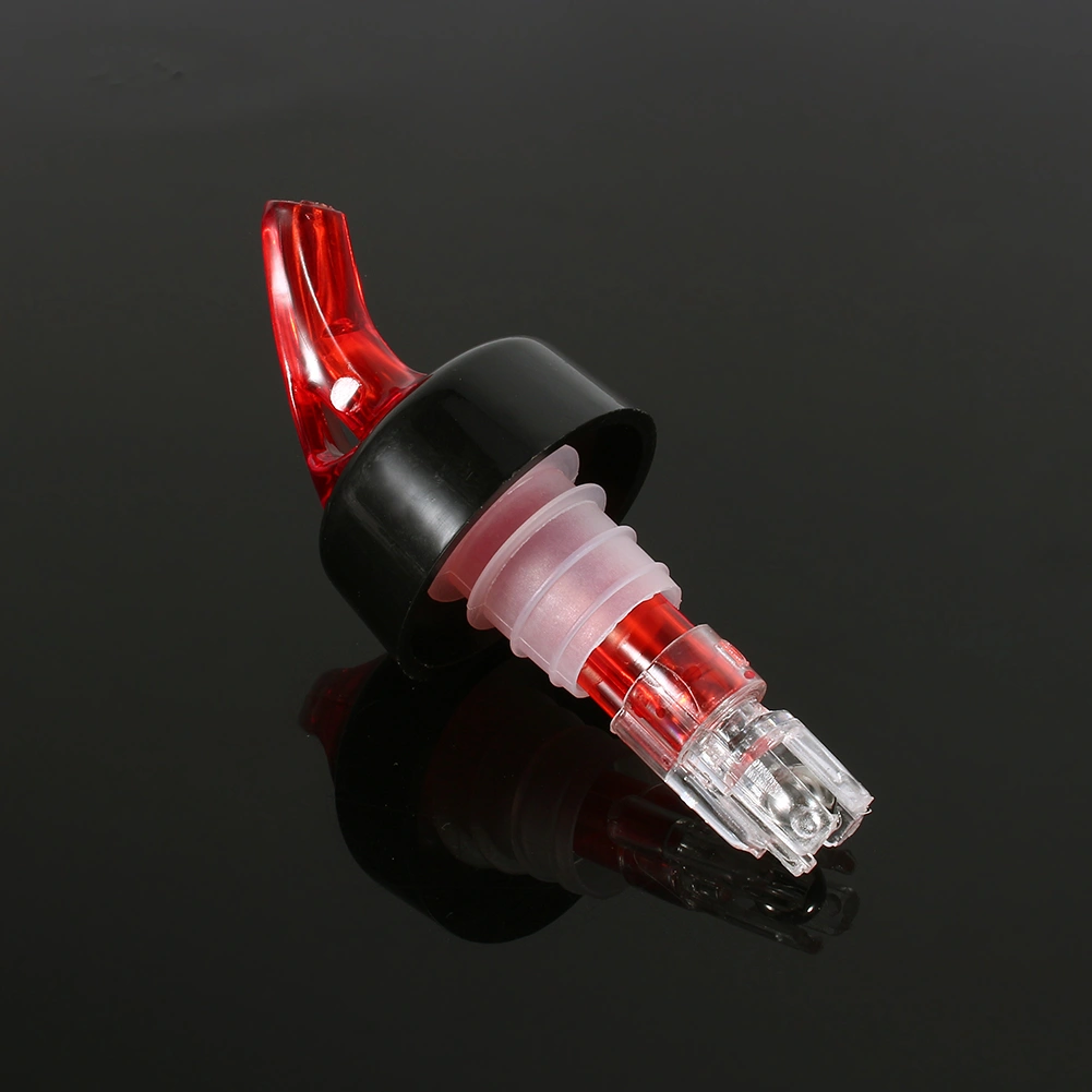 Hot Sale Plastic Bottle Pourer 50ml Measuring Drink Red Wine Liquor Dispenser Shot Red