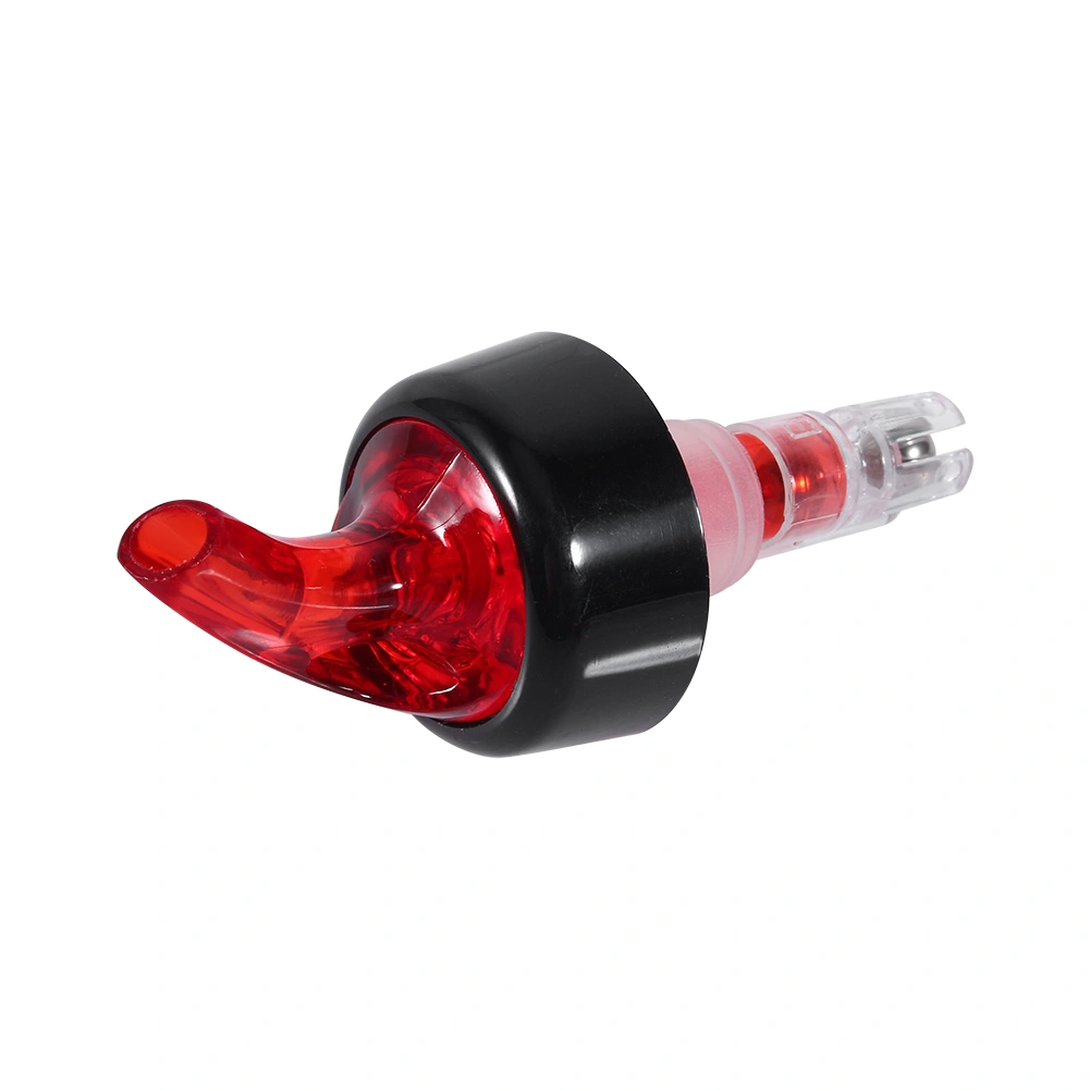 Hot Sale Plastic Bottle Pourer 50ml Measuring Drink Red Wine Liquor Dispenser Shot Red