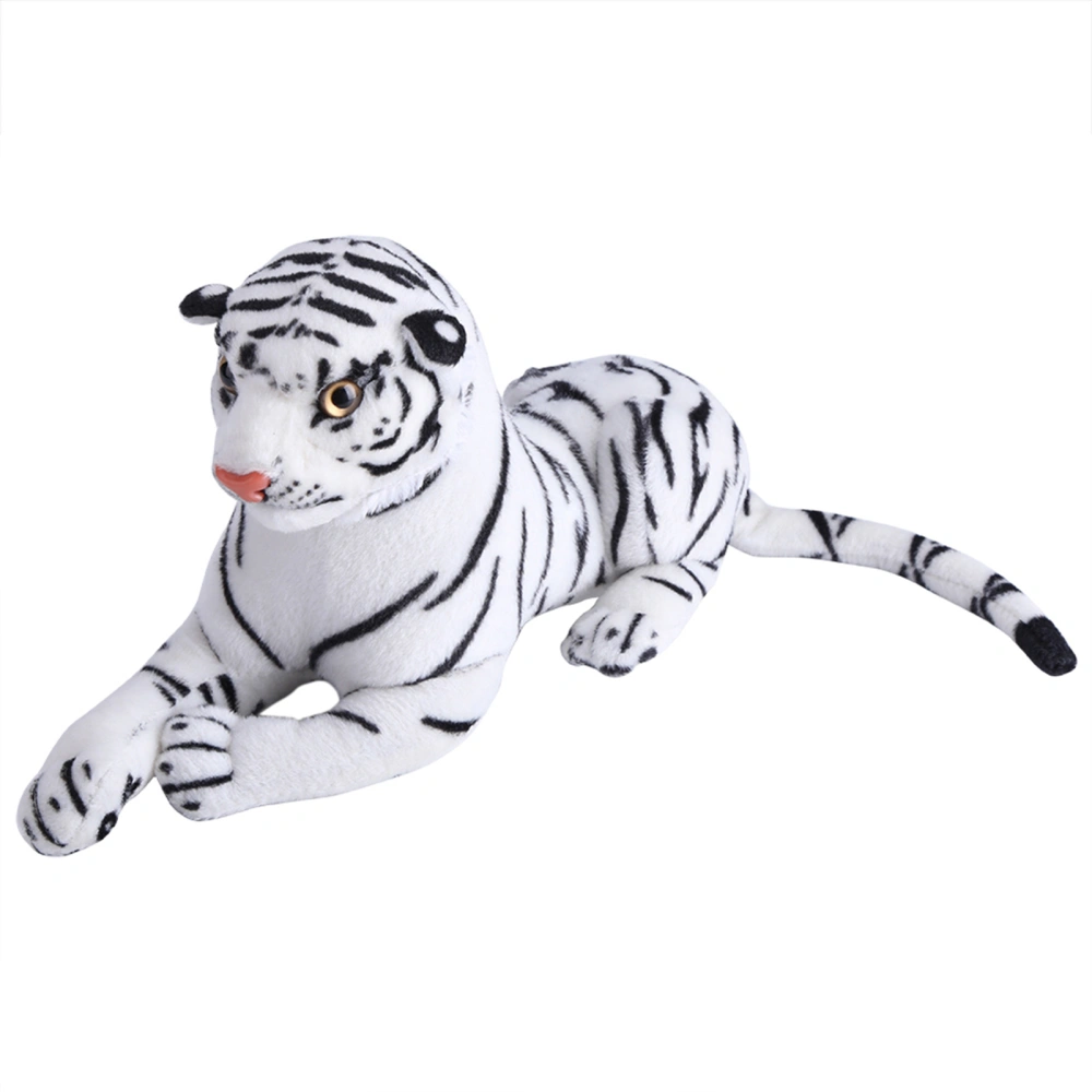 Artificial Tiger Plush Animal Realistic Big Cat White Soft Stuffed Toy Pillow