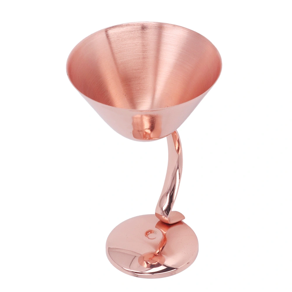 150ml Stainless Steel Martini Cocktail Glass Copper Plated Metal Wine Glass Bar Supplies Rose Gold