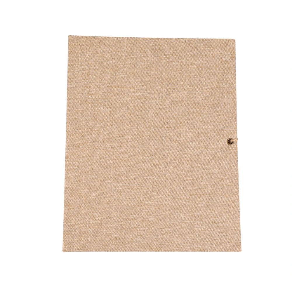 Creative Linen DIY Craft Card Album Scrapbook Simple Loose Leaf with Rope Strap 30 Pages(Brown)