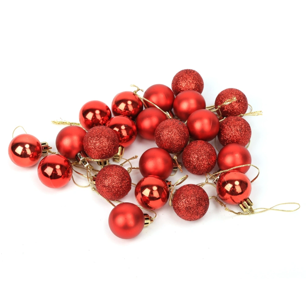 24pcs Christmas Tree Decor Ball Bauble Hanging Home Xmas Party Ornament Red