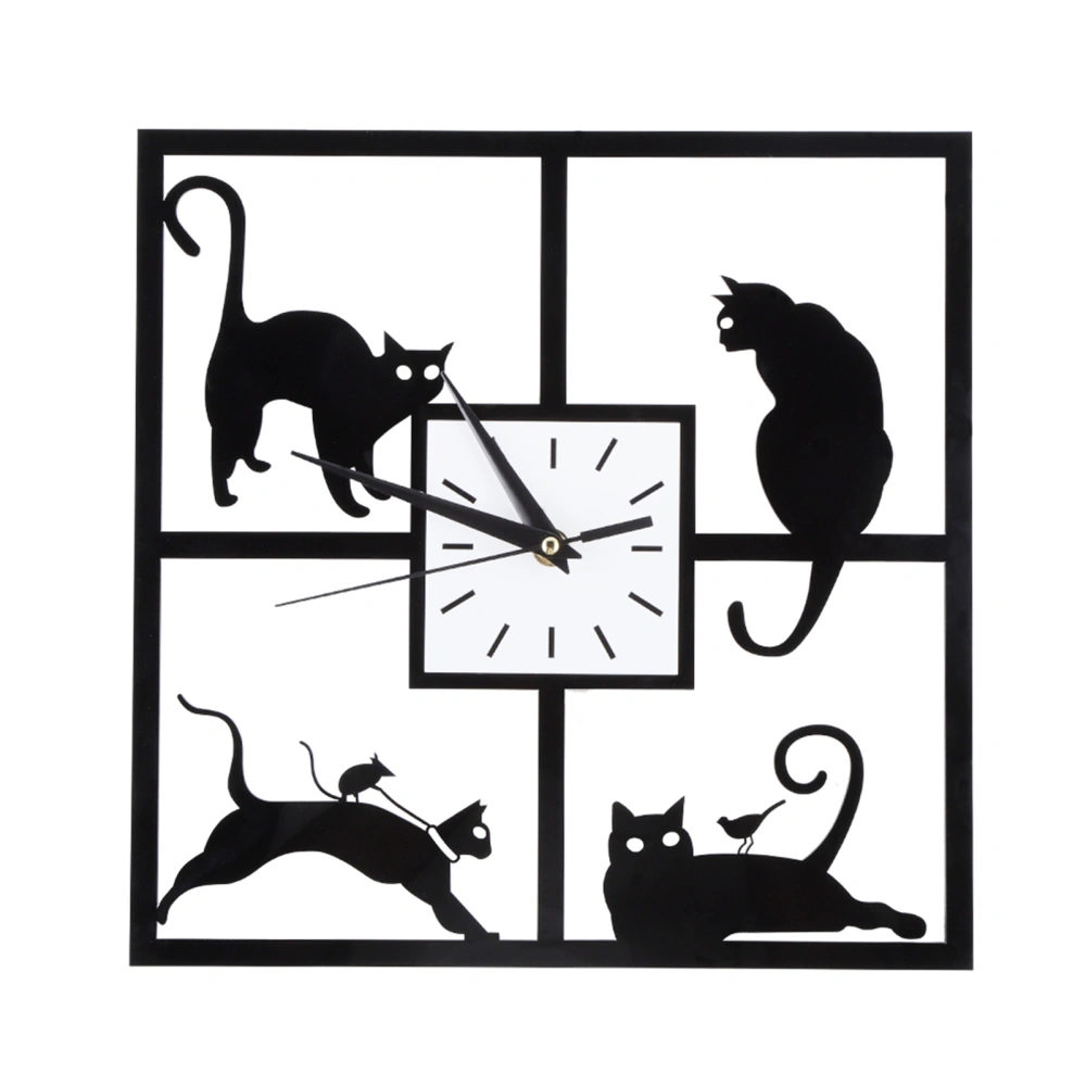 Modern Silent Wall Clock Non Ticking Silver Aluminum Frame Glass Cover Decorative for Bedroom