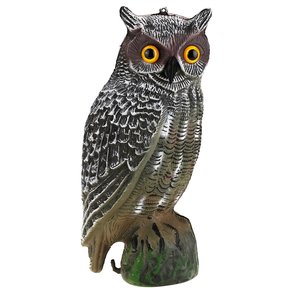 Solar Powered Owl Hunting Decoy Bird Scarer Deterrent Pest Control Garden Decor Eye Not Glow