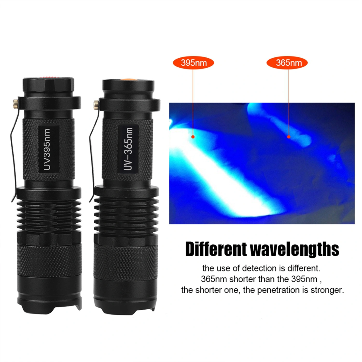 UV Ultra LED Flashlight Blacklight Light Inspection Lamp Torch 395nM