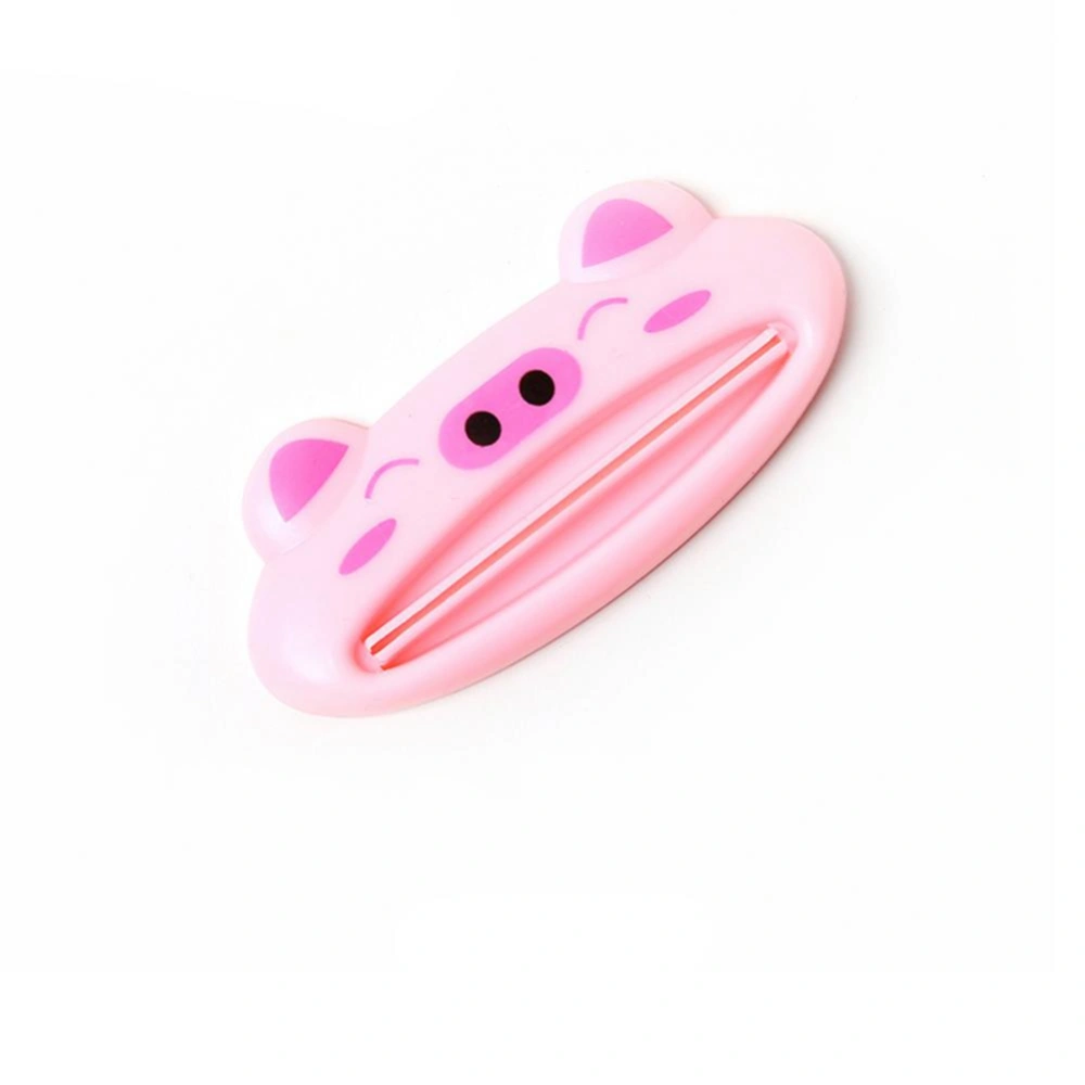 Cartoon Animal Shaped Plastic Toothpaste Dispenser Tube Squeezer Rolling Holder(Pig)