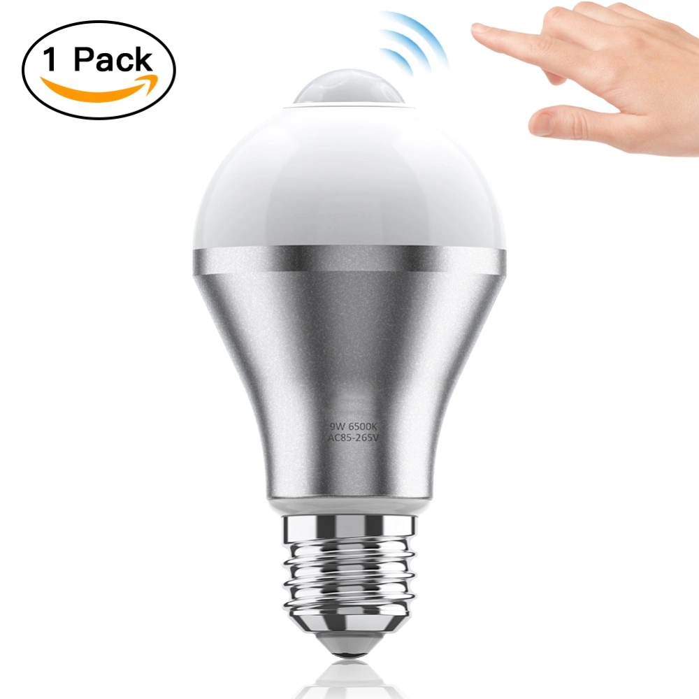 Motion Sensor Light Bulb Haofy 9W E27 Smart PIR LED Bulbs Auto On/Off Security Lights Outdoor