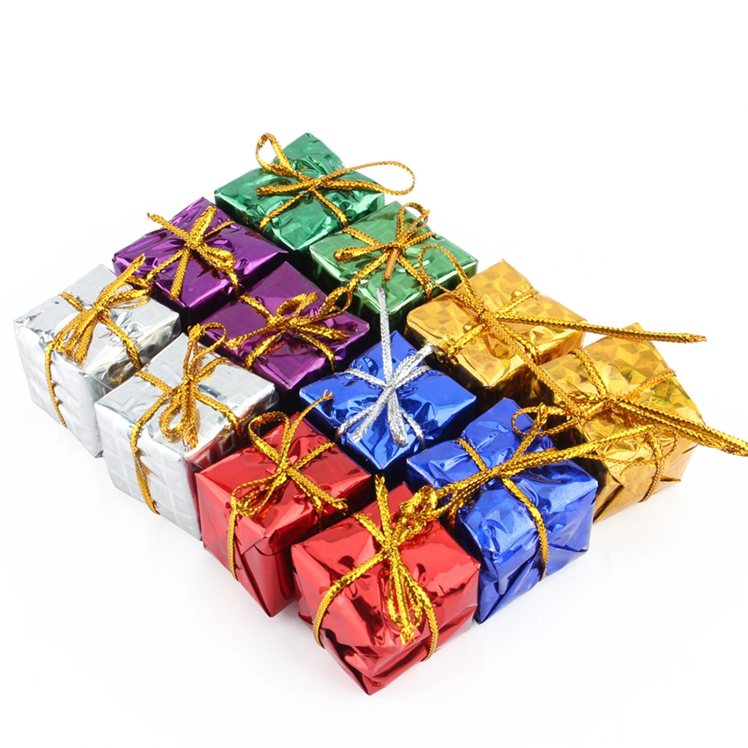 12Pcs Multi Color Christmas Gift Box Party Ornaments Xmas Tree Hanging Decor