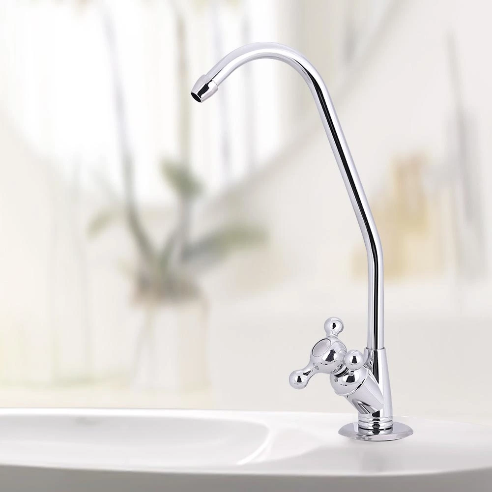 1/4' Zinc Alloy Kitchen Faucet Tap Chrome Reverse Osmosis RO Drinking Water Filter