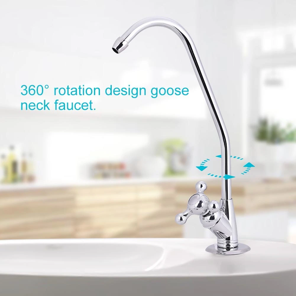 1/4' Zinc Alloy Kitchen Faucet Tap Chrome Reverse Osmosis RO Drinking Water Filter