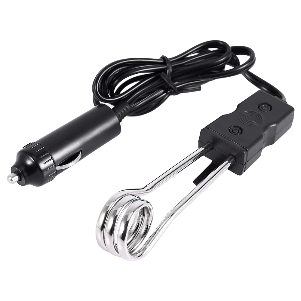 Mini Portable Electric Car Boiled Water Immersion Heater Traveling Camping Picnic New (12V)
