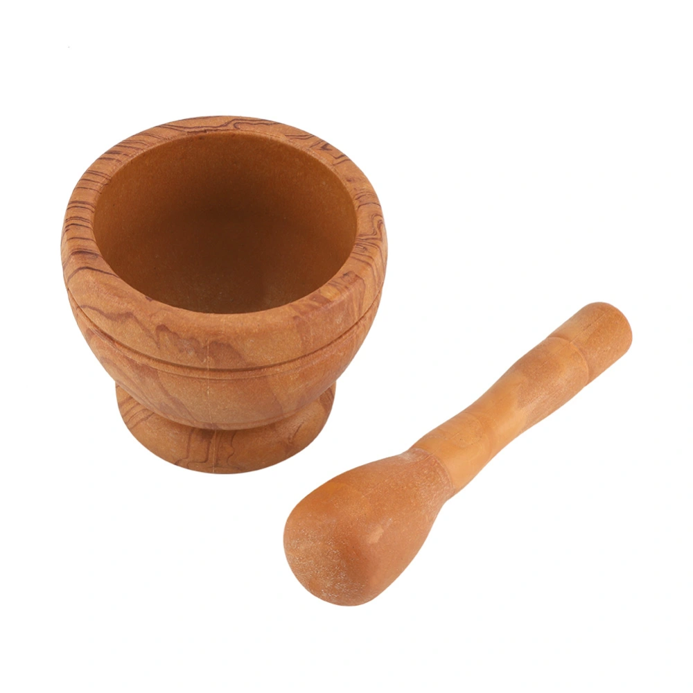 Manual Plastic Garlic Grinder Spices Herbs Mortar Pestle Set Grinding Bowl Kitchen Tool(#1)