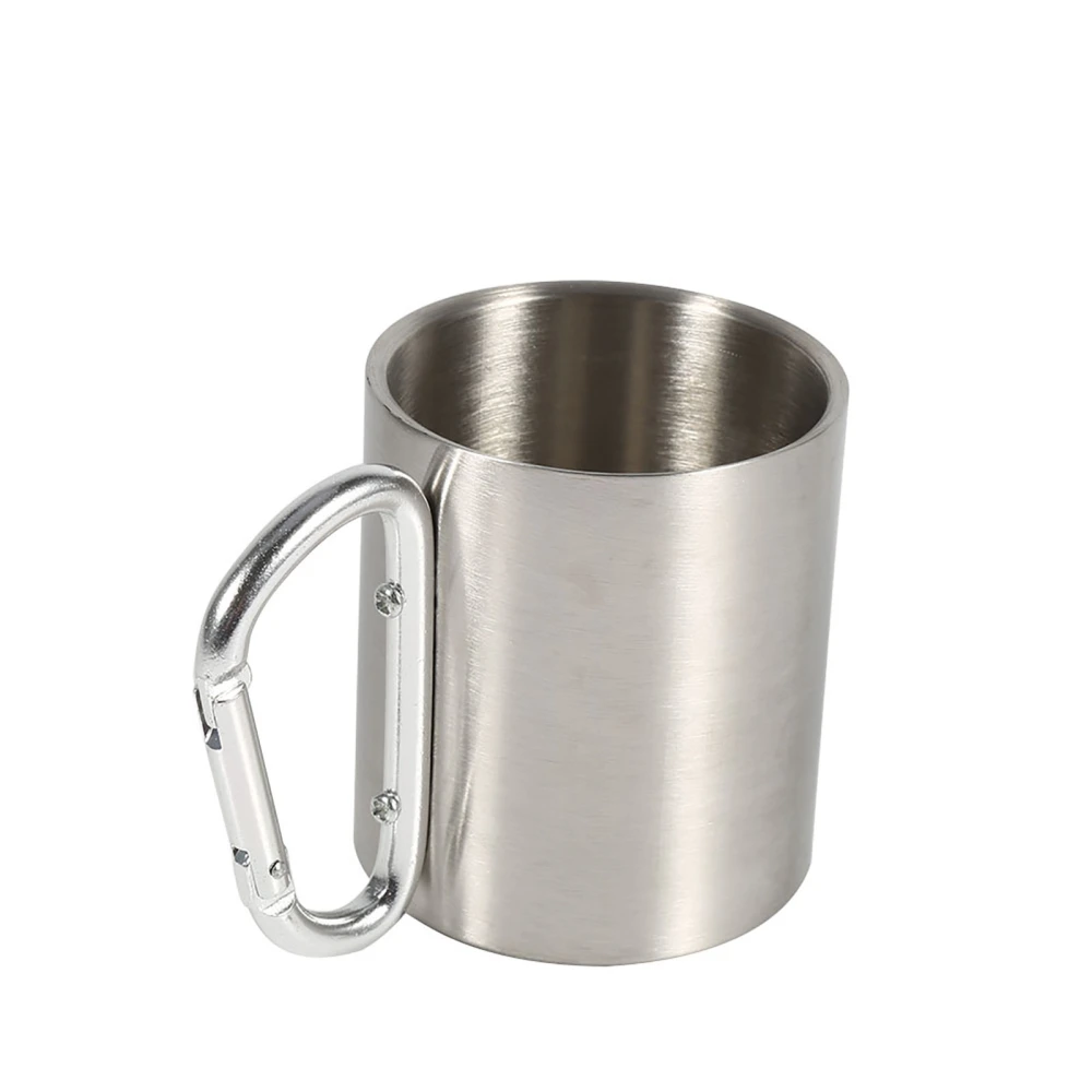 Stainless Steel Portable Mug Travel Camping Hiking Outdoor Sports Water Cups With Handle