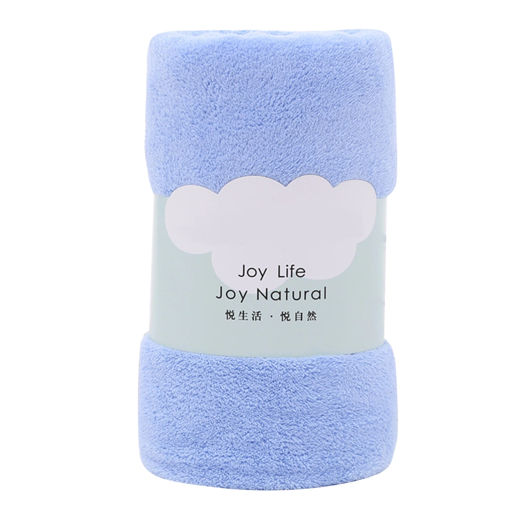 High Density Oversized Bath Towel Adult Water Absorbing Thickened Bath Towel for Bathroom Beach Hotel Blue 70x140cm