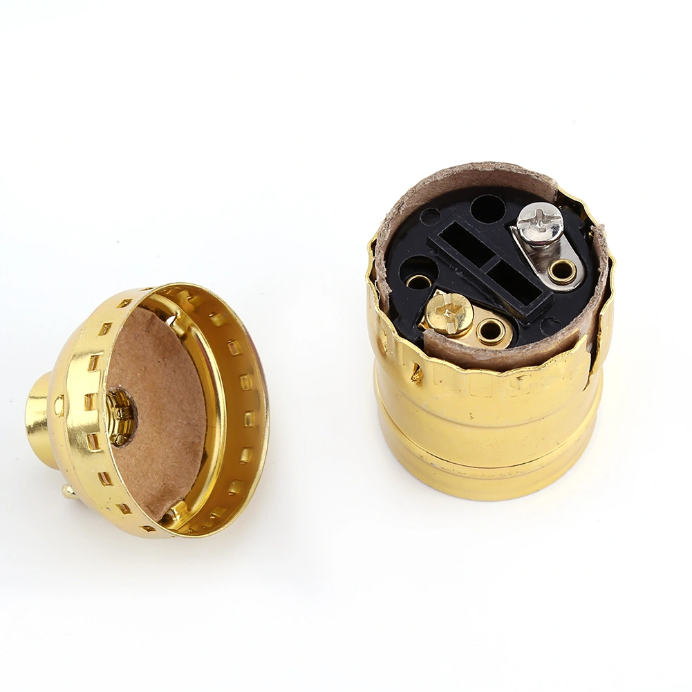 Retro E27 Bulb Stand Lamp Holder Socket Lighting Screw Gold Without Switch And Wire
