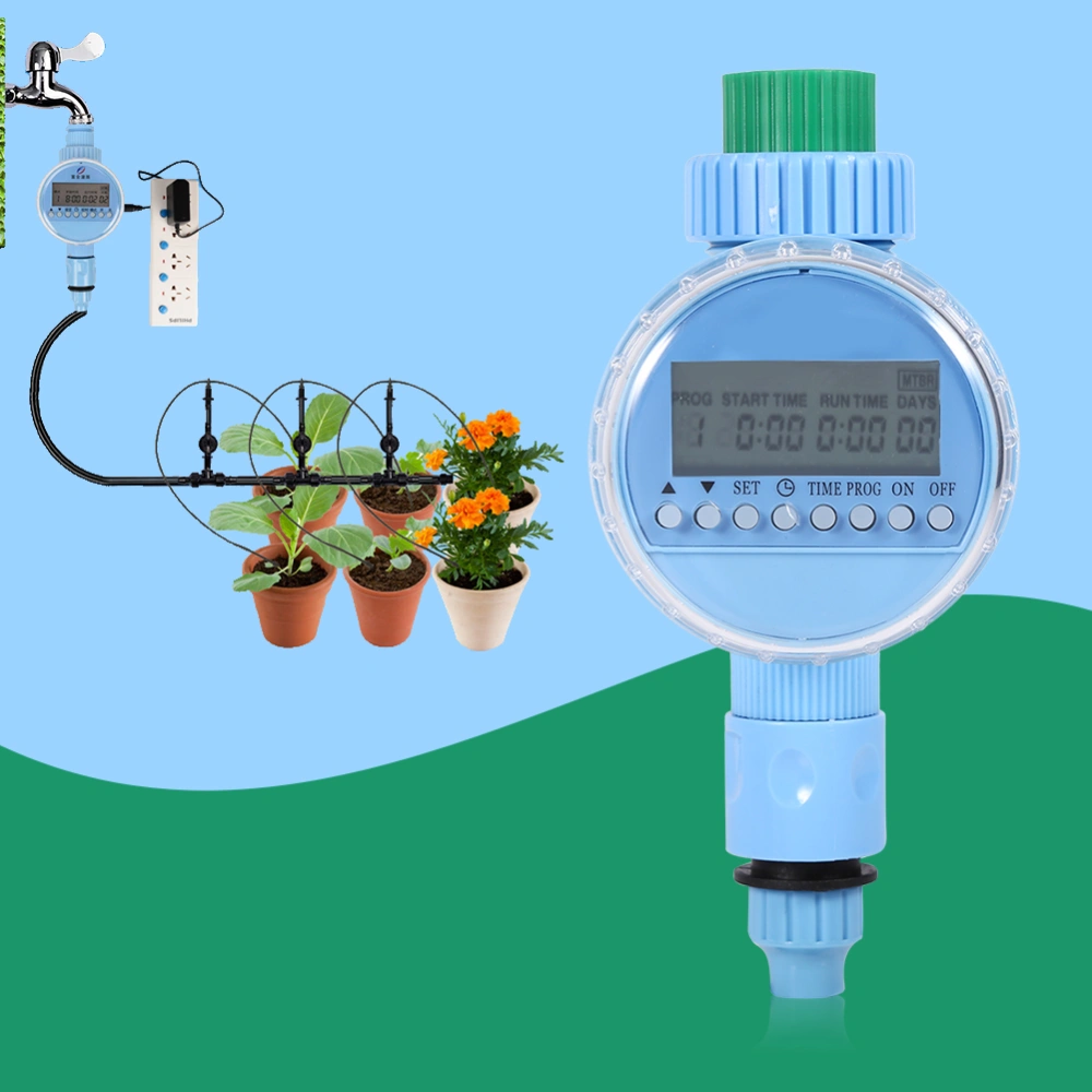 1x AC Garden Auto Water Saving Irrigation Controller LCD Digital Watering Timer US Plug