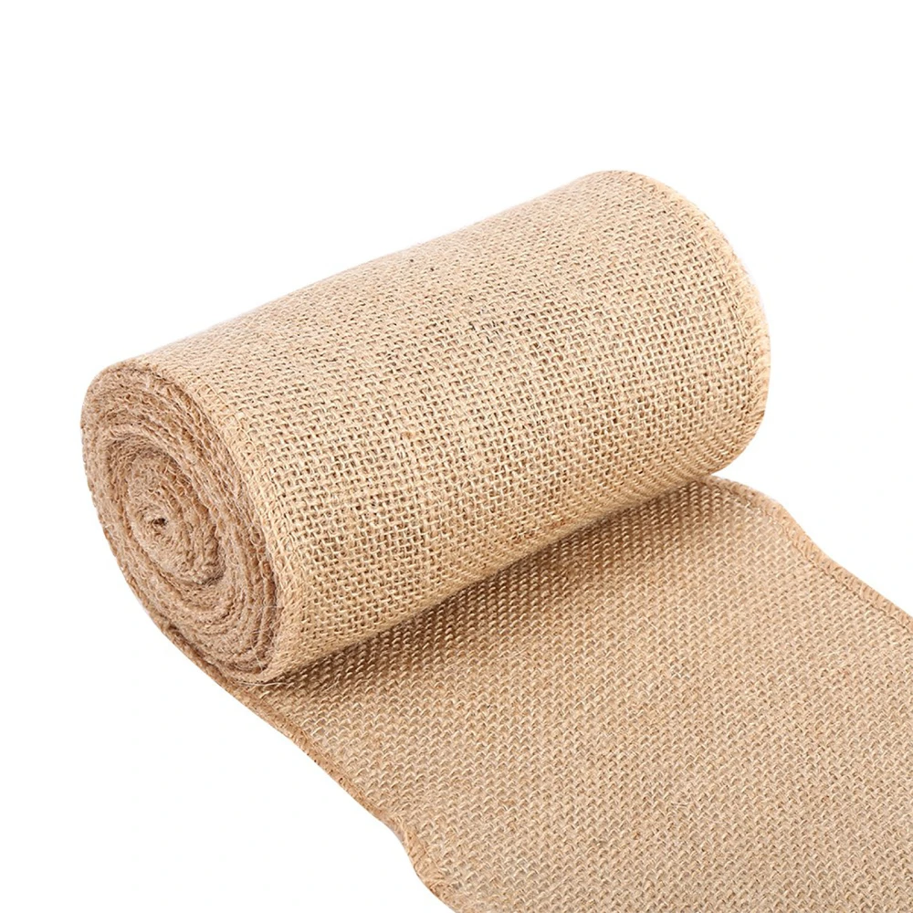 Nature Hessian Jute Burlap Ribbon Rustic Table Runner Crafts Chair Home Wedding Party 15x500cm