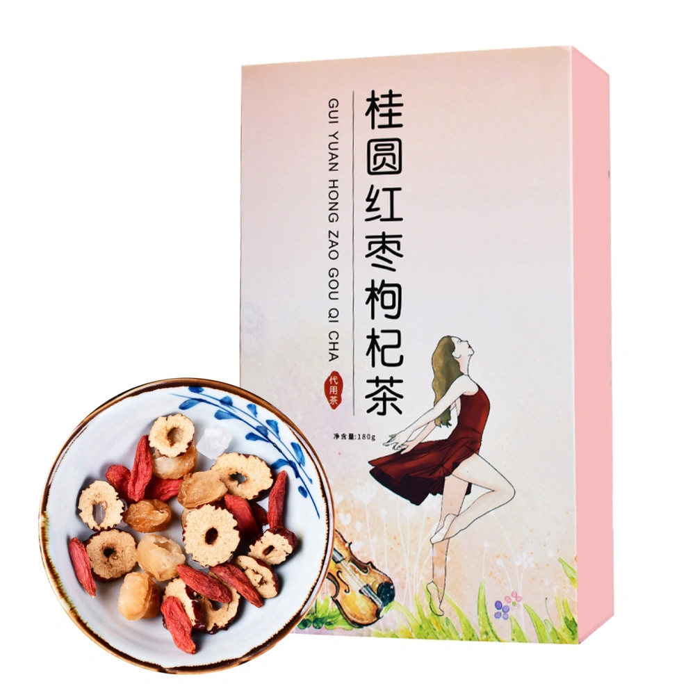 15 Count Red Dates Tea Longan and Wolfberry Healthy Herbal Tea Bag Qi and Blood Recuperating Tea for Women 12g Per Pack