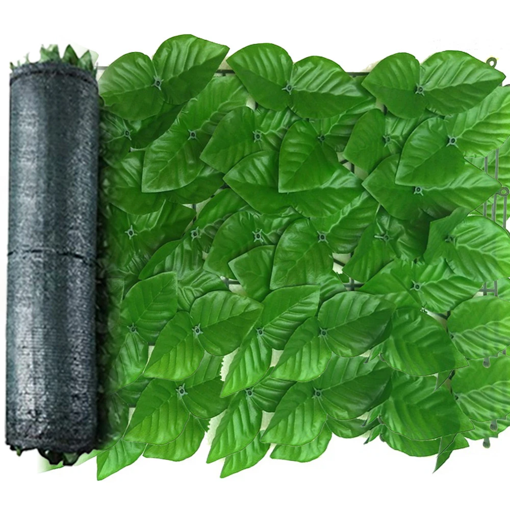 Artificial Leaf Screening Roll Fade Protected Hedging Wall Landscaping Garden Fence Balcony Screen for Indoor Outdoor Decor