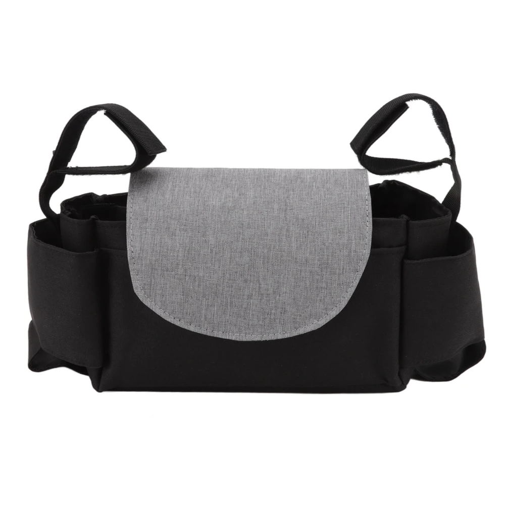 Baby Stroller Organizer Large Capacity Easy Cleaning Washable Light Weight Stroller Cup Holder for Going Out Outdoor Black Grey