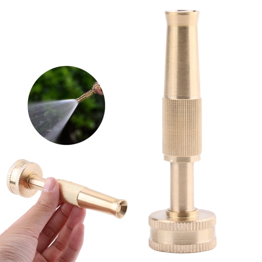 Adjustable Brass Construction High Pressure Spray Gun Head Garden Water Hose Nozzle Sprayer