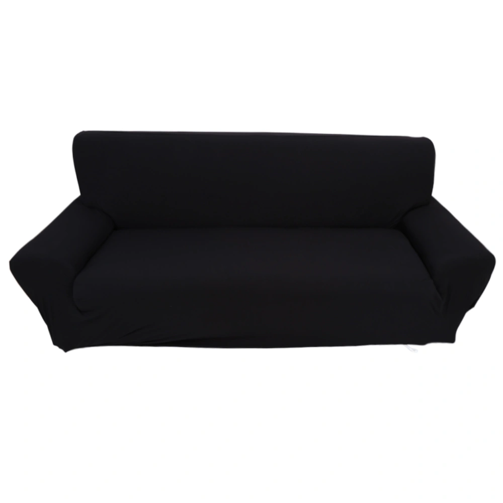 Full stretch Sofa covers couch Slipcover Elastic Protector for 3 seater Black