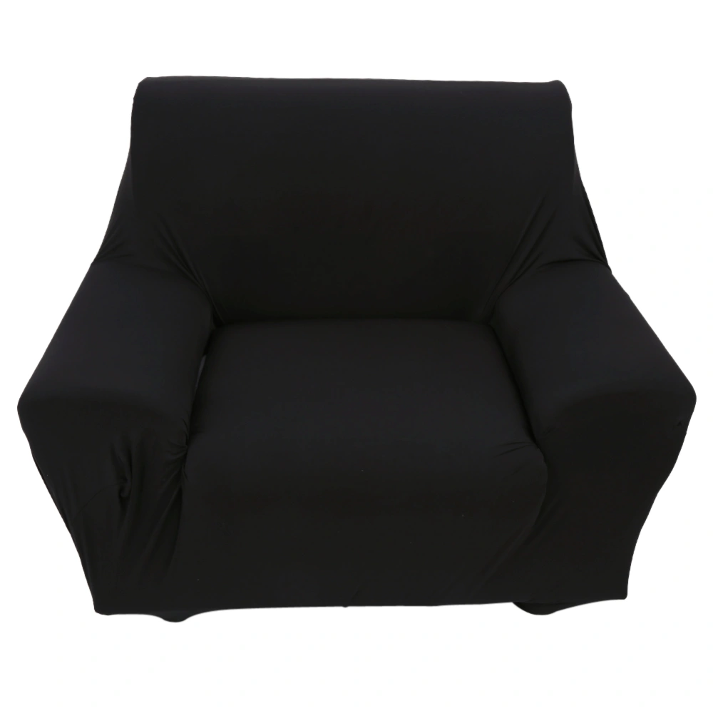 Single Seat Sofa Cover Polyester Couch Slipcover Elastic Couch Cover Black