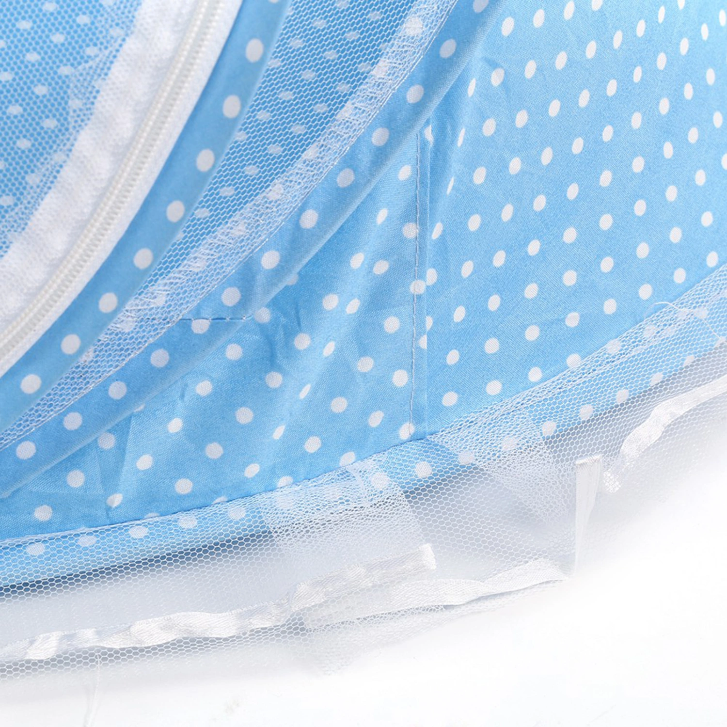 Portable Foldable Mosquito Net Anti Bug Crib Tent with Mattress Pillow for Baby Infant Blue