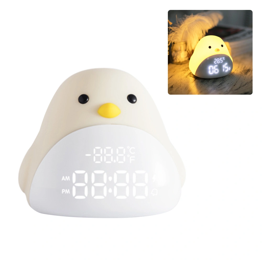 Cartoon Cute Bird Night Light Alarm Clock Silicone Touch USB LED Night Lamp For Children Baby Kids Gift