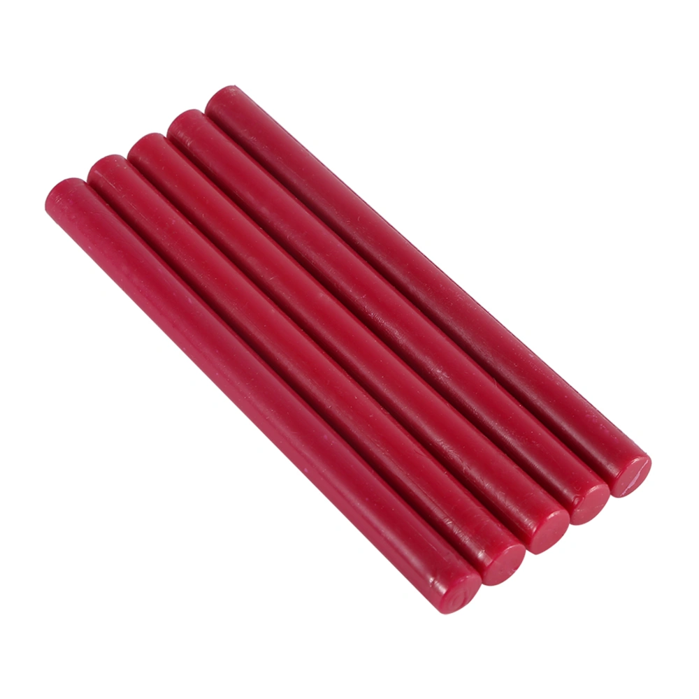 5pcs Seal Stamp Wax Sticks For Sealing Vintage Birthday Wedding Invitation Cards (Burgundy)