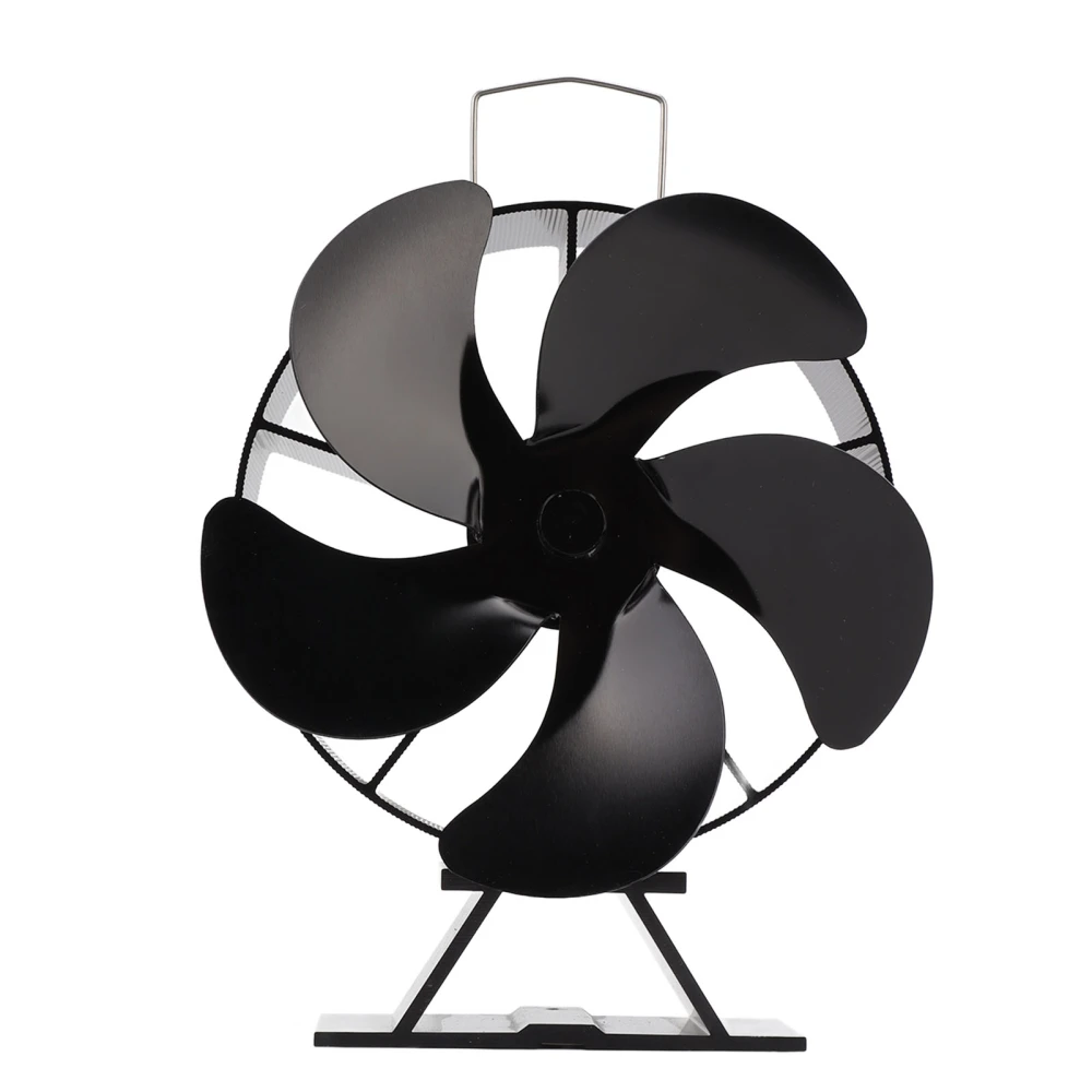 Heat Powered Stove Fan 5 Blades Wood Burning Fireplace Fan Circulate Warm High Temperature Resistant