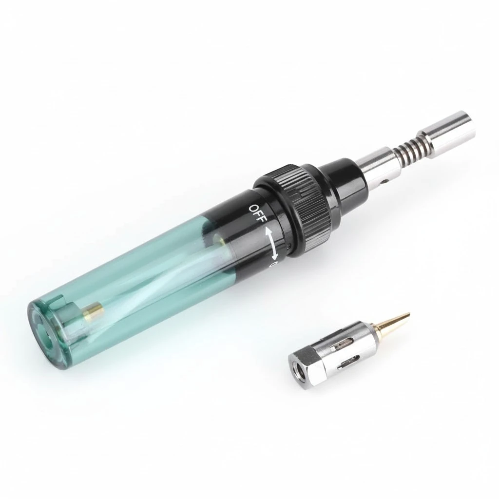 Cordless Refillable Butane Gas Iron Torch Pen Welding Soldering Tool(#1 Transparent Green)