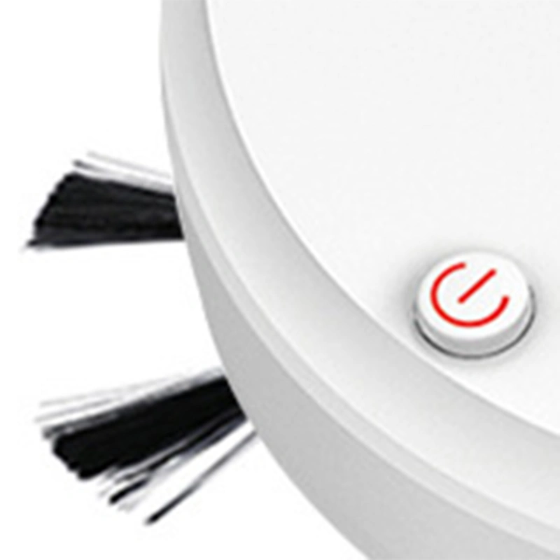 Robotic Vacuum Cleaner Smart Wireless Low Noise USB Charging Automatic Clean Robot for Sweeping and Mopping White