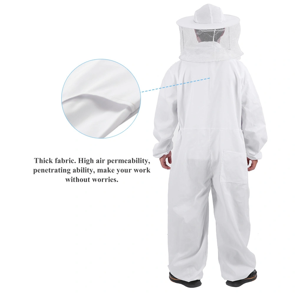 Professional Beekeeping Protective Equipment Bee Keeping Full Body Beekeeper Suit Hat XXL