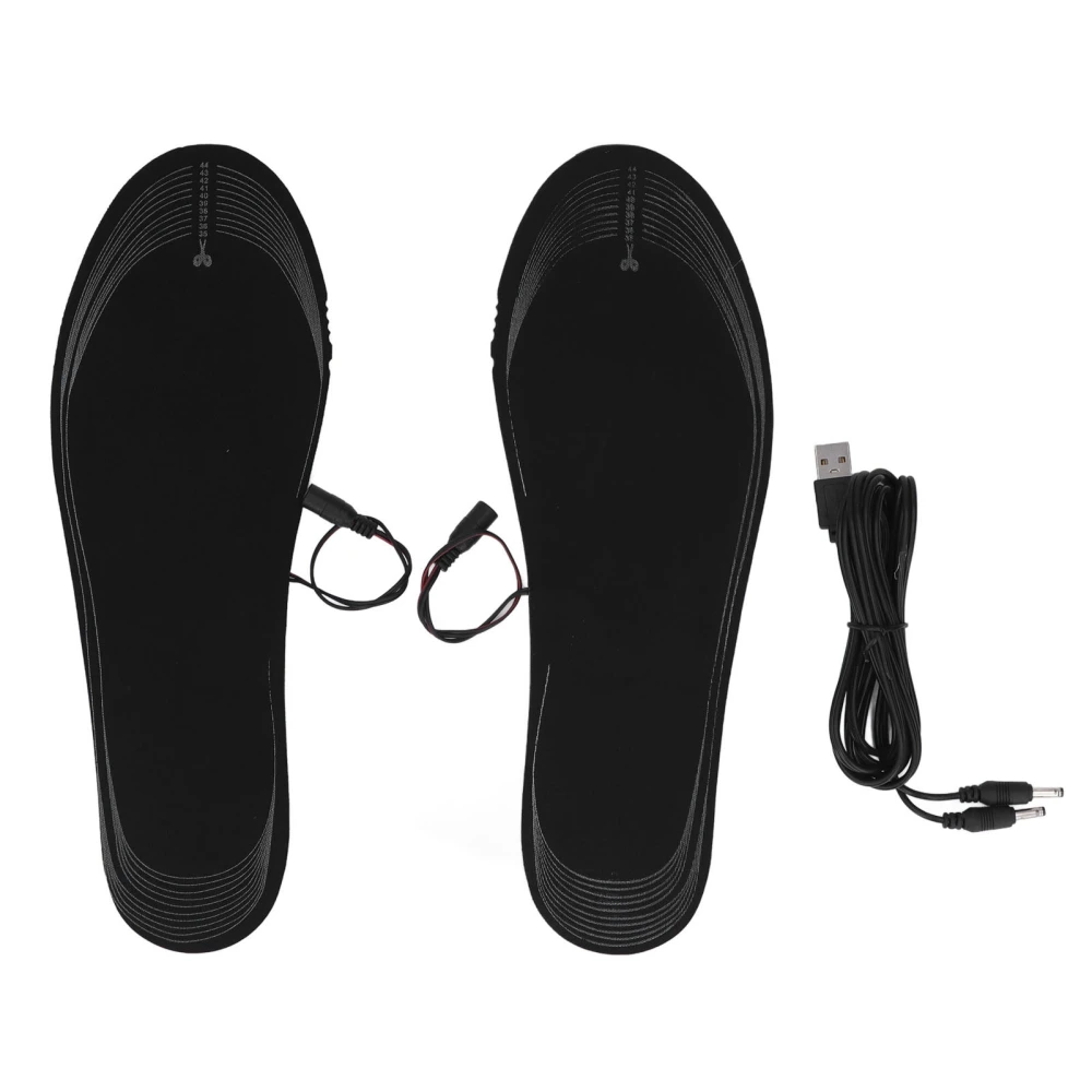 1 Pair Electric Heated Insole Warm Keeping Lightweight USB Charging No Smell EVA Electrical Heated Insole 5V