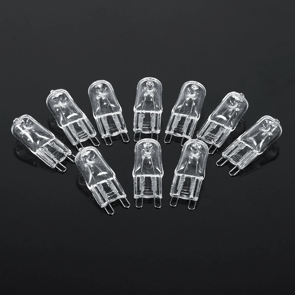 10Pcs G9 Base Halogen Light Bulb 120V 40W Lighting Replacement Home Warm White Bright