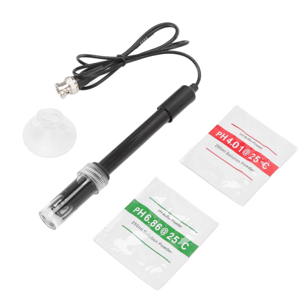 PH Electrode BNC Connector High Sensitivity Accurate Stable Measurement Black Electrode Probe Connector for Aquariums