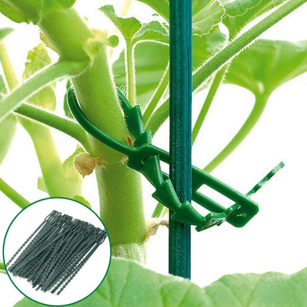50Pcs Adjustable Garden Plant Twist Ties Flexible Plastic Gardening Grips Plant Support Ties