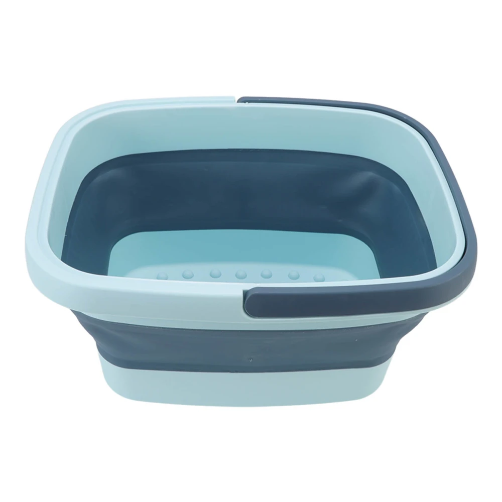 Foldable Foot Tub Portable Silicone Foot Massage Bath Bucket Household Foot Spa Basin Blue