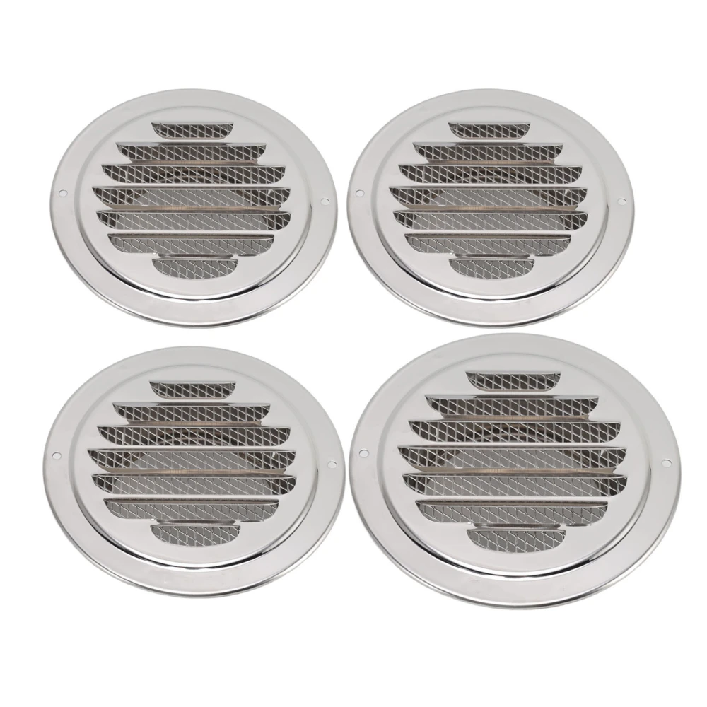 Air Ventilation Cover 304 Stainless Steel Round Exhaust Duct Grill Cap for Kitchen and Bathroom 120mm / 4.7in